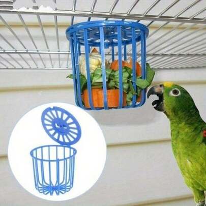 Accesorios de jaula para alimentador de pájaros y loros, soporte colgante para frutas y verduras, juguetes y suministros para mascotas de pájaros