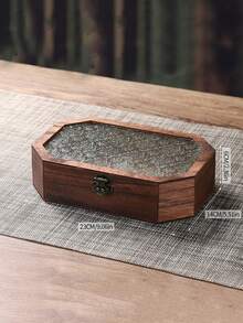 1 Stück Vintage Holz Vitrine, geeignet für Kosmetik & Schmuck, nordischer Stil Schreibtisch Aufbewahrungsbox, kann kleine Artikel aufbewahren, handgefertigte Retro Holzkiste, zum Aufbewahren von Kosmetik und verschiedenen Artikeln, Retro Holz Aufbewahrungsbox, Schmuckorganizer Box, Schreibtisch Kosmetikbox, Geschenk für Frauen - Verschiedenfarbig - Übersicht 12