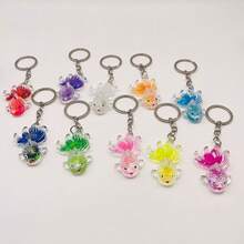 Multicolor Transparent Crystal Goldfish Keychain, Fashionable And Versatile Small Pendant - Multicolor - View 5