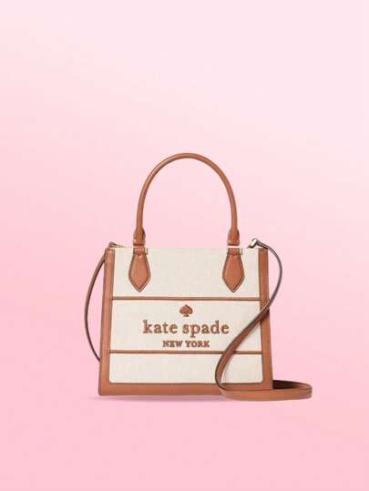 Kate Spade Túi xách đeo vai nhỏ bằng da và vải dành cho nữ Túi đeo chéo dành cho nữ Ví cầm tay có dây đeo có thể tháo rời