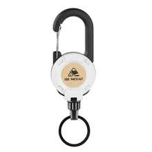 1 pezzo Portachiavi retrattile con moschettone, cavo in acciaio resistente, fibbia, utensile multifunzione per uso esterno, facile da estrarre