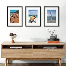 1/3 件 12*16 英寸/30*40 厘米 A4、A3 黑色相框，可容纳 30*40 厘米照片，简约风格，轻质材质，适用于卧室、书房、走廊墙壁装饰，A3、A4 证书框架 - 黑色 - 查看 4