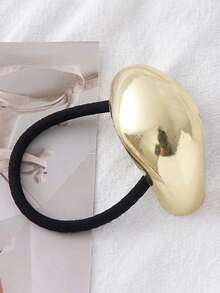 1 Peça de Elegante Faixa de Cabelo Elástica de Liga, Corda de Cabelo com Formato Geométrico da Moda para Rabos de Cavalo e Cabelos Grossos, Melhor Acessório de Cabelo para o Dia dos Namorados, Presentes, Viagens, Presentes para Mulheres, Acessórios de Cabelo, Enfeites de Meia