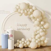 20/40/60/80/100/120pcs Sand White Balloons, 10in/25.4cm, Suitable For Various Party Decorations, Ideal For Bachelorette Party, Birthday Party, Wedding, Baby Shower, Gender Reveal, Cocktail Party, Communion, Engagement, Anniversary, Traditional Festivals, Important Holidays, Prom And More - Sabak - View 7