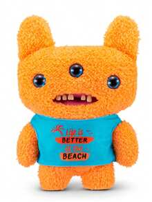 Spin Master 度假系列 - 生化危机怪兽（橙色）| 度假毛绒玩具系列 - 可爱沙滩怪兽毛绒玩偶，逼真牙齿，复古泳装，极具收藏价值（4岁以上） - FUGGLER之度假系列-生化怪(橘色) - 查看 2