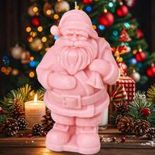 1pc Christmas Santa Claus Shaped Scented Candle, Home Decor Ornament, Holiday Gift, Weight 88g - Multicolor - View 12