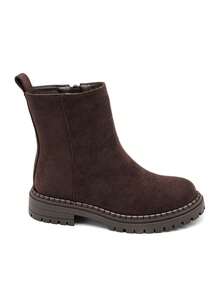 Boots Plates Confortables Pour Femme – Style Chic And Semelle Crantée - Brown 2515A-1 - View 2