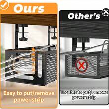 1pc Under-Desk Cable Management Tray, Power Strip, And Cable Organizer Made Of Non-Holes Metal, Suitable For Home Offices, Under-Desk Storage, And Organization Tray, An Essential Item For Home Office