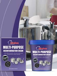 100g Stainless Steel Pot Bottom Cleaning Paste, Stainless Steel Cleaner And Polish, Multi-Purpose Heavy Duty Cookware Degreaser And Rust Remover, Suitable For Kitchen Oven, Stainless Steel And Glass Cookware. 500g Pink Magic Cleaning Paste, Heavy Duty Stainless Steel Pot Bottom Dirt Remover