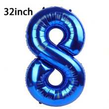 1 quả bóng bay lá kim loại màu xanh lam 32/40 inch, bóng bay polyester cỡ lớn in số 0-9, bóng bay trang trí, có thể tái sử dụng, thích hợp để trang trí sinh nhật, trang trí tiệc, kỷ niệm, trang trí phòng, kỷ niệm ngày cưới, đồ dùng cho tiệc tùng - Màu xanh lam - Xem 13