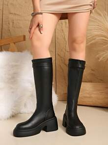 2025 New Summer/Early Autumn/Autumn/Spring Women's Boots, Mid-Calf/Knee-High Rider Boots, Wide Leg Opening,Party