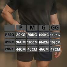 3-Piece 2-In-1 Double Compression Dry Fit Gym Bermuda Shorts Kit - PRETO/PRETO/PRETO - 查看 4
