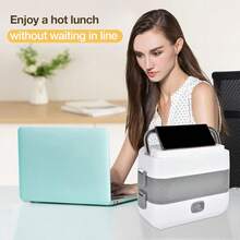 Portable Electric Lunch Box,Smart Steamer Lunch Box 304 Stainless Steel Double Layer Thermal Insulated Lunch Box,Suitable for Home,Office,Bedroom,Travel,Outdoor Cooking,etc. - Tipo de Enchufe A USA (110-127V) - Ver 9