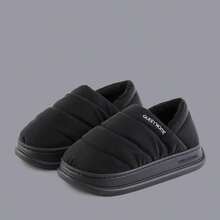 新款男士冬季家居拖鞋，包头设计，保暖内衬，室内外情侣拖鞋，毛绒拖鞋