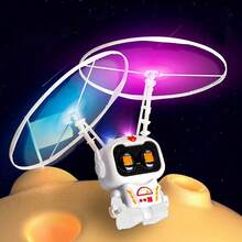 Avión de inducción,juguete de vuelo flotante de astronauta con inductividad, funciones de rotación y hovering, y luces LED. Es un juguete para niños y niñas, y un regalo ideal para fomentar la diversión y la interacción. - Blanco - Ver 5