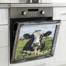 1pc Farm Cow Pastoral Window Scenery Wall Sticker, Countryside Style Animal Daisy Flower Farmhouse Kitchen Decor, Self-Adhesive Removable PVC Decal, Suitable For Living Room, Dining Room, Study, Bathroom, Bedroom Decoration Wallpaper Wall Paper Wall Stickers Wall Decor Wallpaper Stickers Wall Home Decor