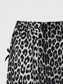 Tween Girl Leopard Print Elastic Waist Pants