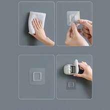 1 kẹp lau nhà gắn tường, móc, không cần khoan, keo dán chắc chắn, kẹp chổi, giá treo chổi gắn tường phòng tắm, giá để đồ cố định - Nhiều màu - Xem 6