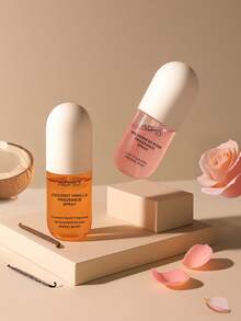 1pc X 50ml Fragrance Spray Mist, Long Lasting Summer Scent With The Sweet Blend Of Vanilla, Coconut & Rose, Portable On-The-Go Design, Fashionable Air Freshener Spray