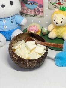 一套（椰子碗+勺子）椰子壳碗，复古圆形碗，椰子壳勺子，适合制作冰沙甜点碗，可用于学校餐饮，椰子壳勺子，返校季必备 - 椰殼小碗 - 查看 7
