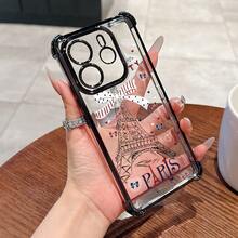 Funda para Teléfono con Diseño de la Torre Eiffel de París para Xiaomi Redmi 14C 13C 12C 10C 9C Note 14 13 12 11 11s 10 10s 9s A3 Pro Plus 4G 5G, Carcasa Trasera Transparente a Prueba de Golpes - Colores mixtos - Ver 1
