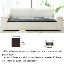1pc Solid Color Plush Sofa Cover - Modern Non-Slip Warm Sofa Protector, Black Edged Bottom Sofa Cushion, Fits Single To Four-Seater Sofa - Machine Washable Polyester Home Decor