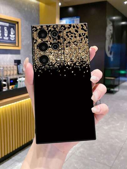 Cheetah,Leopard Print 1pc Ombre Leopard Print Shockproof Phone Case Compatible With Samsung/Galaxy/Infinix/Redmi/OPPO/VIVO/Realme Android Models