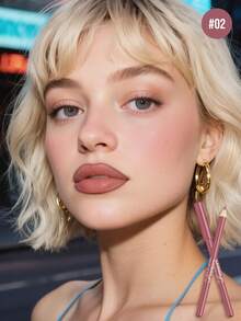 Smooth Lip Liner Pencil, Long-Lasting Color, Intense Lip Color, Glides On Smoothly, Lip Liner, Natural Makeup Effect, High Color Payoff, Soft Pencil Core, Long-Lasting Smooth, Ultra-Matte Lip Liner Pencil, Brand Cosmetics, Facial Makeup Products, Suitable For Women And Girls, Winter Essential, Y2K Style, Fashion Versatile, Great Birthday Gift, Valentine's Day Gift, Party Essential, New Year Gift, Best Colors, Cruelty-Free And Vegan - 02 - View 3