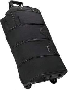 Maleta de viaje, mochila de viaje con ruedas giratorias, maleta con múltiples compartimentos, diseño plegable y rodante con correa para el hombro - 1 - Ver 1