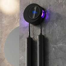 Disinfect Toothbrush Holder, Bathroom Toothbrush Holder, With USB Charging, UV Toothbrush Holder, Dual Card Slots, Wall Mounted, No Drilling, Suitable For Bathroom Storage Accessories, Suitable For Any Size Of Toothbrush - Nhiều màu - Xem 3