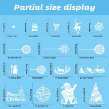 9 coli de autocolante de Crăciun pentru fereastră, autocolante albe pentru fereastră, ren, fulg de zăpadă, Moș Crăciun, brad de Crăciun, om de zăpadă, autocolante de Crăciun pentru decorațiuni de sărbători, decor pentru casă, consumabile pentru petreceri