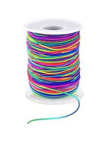 1 卷 100 米 DIY 编织工艺绳，适用于制作珠宝、手链、吊坠、挂件 - 杏色 - 查看 12