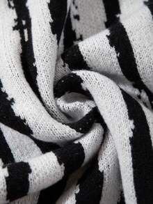 Maglione casual a righe con scollo a V e maniche lunghe da uomo, pullover lavorato a maglia con vestibilità ampia e versatile, adatto per primavera, autunno e inverno