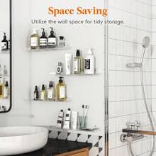 Lifewit Floating Shees Wall Mounted 10 Pack 15 Clear Acrylic Wall Storage Bookshelf Display Ledge Holder Decor For Book Magazine Photo Makeup Figure In Bathroom Living Room Bedroom Kitchen