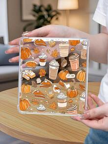 Autumn-Themed E-Reader Cover Featuring Coffee, Pumpkin And Maple Leaf Motifs. Kindle Case. Classic Design. Compatible With Kobo Clara Colour/BW 2024, Kobo Clara 2E, Kindle 10th/11th Gen, Kindle Paperwhite 12th Gen 2024. Kobo Case. Lightweight And Portable. Ideal For Bedtime Reading. A Romantic Gift