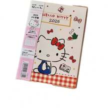 Sanrio 2025 New Cute Hello Kitty Cat Planner Notebook, A6 Portable Design, Suitable For Student Use