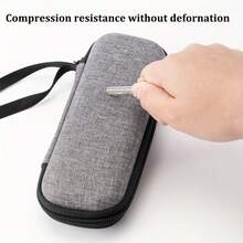 1pc, Shaver Case, Travel Multifunctional Portable Handbag, Universal Retro Style Shaver Storage Box - 灰色 - 查看 7