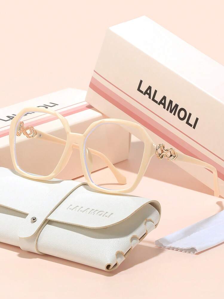 LALAMOLI Round Full-Frame Clear Glasses, Decorated Temples Design, Comes With Elegant Packaging, Suitable For Daily Wear And Holiday Gifts - Multicolor - View 12