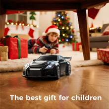 Remote Control Drift Car, 1:24 Scale Remote Control Vehicle With LED Lights, 2.4GHz 20KM/H 4WD High Speed RC Cars, Drifting Tires&Two Batteries, Remote Controlled Vehicle, Durable Plastic Body - Dark Night - View 10