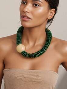 1 件夸张个性化时尚经典串珠项链，适合女性派对、度假和日常佩戴 - X-1280 - 查看 12