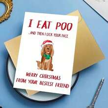 1pc Creative Birthday Card With Furry Black Cat Sticking Its Head Out, Gift For Cat Lovers, Birthday Card With Humorous Cat Illustration, "Happy Birthday, But You Can't Have The Box", Birthday Gift, Gift Card For Anyone