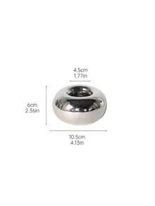 Luxury Silver Ceramic Candle Holder, Ins Style Candlelight Dinner Prop Candle Stand Home Tabletop Decor Gifts Birthday Graduation