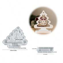 SILIKE LUFEI DIY Resin Mold 2pcs Christmas Tree Snowflake Pendant Decor Mold Home Decoration Tabletop Resin Plaster Silicone Mold - Christmas Molds - View 2