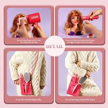 Kids Pretend Play Hairstylist Makeup Salon Toy Set, Girls Realistic Hairdryer, Curling Iron, Makeup Vanity Playset, Birthday Gift - Multicolor - View 9