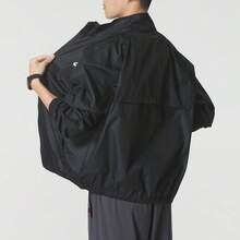 耐克男士夹克，2026秋季新款，休闲宽松立领夹克 HV1140-010 - 黑色 - 查看 2