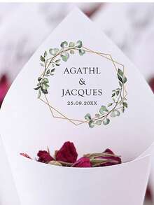 30Pcs Of Set DIY Wedding Cone For Petal Toss, Personalized Confetti Cones, Custom 17 Styles White Paper Cone For Bridal Shower Party Decoration, Multi-Functional, Anti-Mold, Ornamental, Reusable, Exquisite, Stylish, High-Quality, Adorable, Modern, Custom, Unique, Personalized, Son, Daughter, Kids, Kitchen, Dining Room, Bedroom, Office, Living Room, Home, Garden, Tea Room, For Anniversaries, For Birthdays, For Housewarming, For Graduation, Gala Night, Customized Gift Wrap Boxes, Chic Autumn