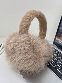 1 peça de protetores auriculares de pelúcia que mantêm aquecidos, protegem as orelhas do frio, meninas fofas, protetores auriculares dobráveis, protetores auriculares peludos, protetores auriculares à prova de vento, inverno quente