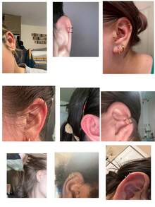 1 件/3 件假耳环耳夹无需穿孔珠宝 10 毫米用于人造唇隔假唇环唇钉全新无需穿孔