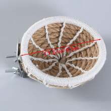 1 件手工编织 Macrame 鸟巢笼屋，舒适透气的嵌套床，适合鹦鹉、长尾小鹦鹉、玄凤鹦鹉、爱情鸟、金丝雀、小鸟 - 彩色 - 查看 3