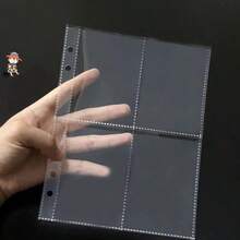 10pcs/20pcs/30pcs A5 Binder Clear Card Sleeves, 3 Inch Postcards Holder, Double Side 6 Holes Kpop Collect Book Refill Bags